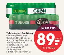 SPAR Tuborg eller Carlsberg tilbud