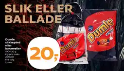 Kvickly Dumle slikkepind eller karameller tilbud