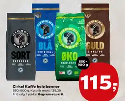 Kvickly Cirkel Kaffe hele bønner tilbud