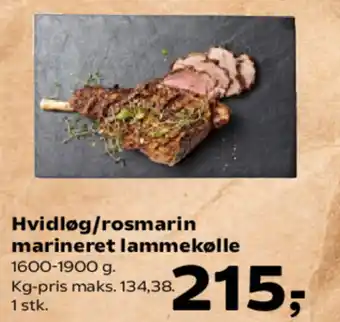 Kvickly Hvidløg/rosmarin marineret lammekølle tilbud