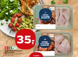 Kvickly Coop dansk kyllingeover- eller underlår tilbud