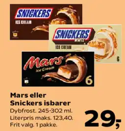 Kvickly MARS /SNICKERS eller isbarer tilbud