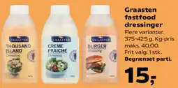 Kvickly GRAASTEN fastfood dressinger tilbud