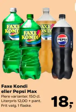 Kvickly FAXE KONDI eller Pepsi Max tilbud