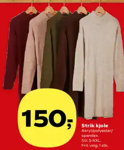Kvickly Strik kjole tilbud
