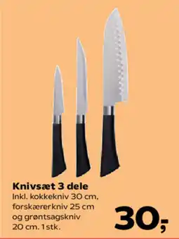 Kvickly Knivsæt 3 dele tilbud