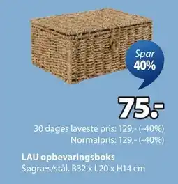 JYSK LAU opbevaringsboks, DKK 75 tilbud
