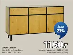JYSK ODENSE skænk, DKK 1150 tilbud