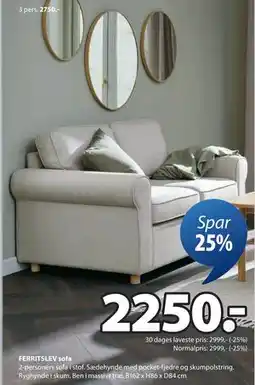JYSK FERRITSLEV sofa tilbud