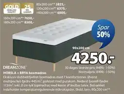 JYSK HORSLA + BRYA boxmadras, DKK 4250 tilbud