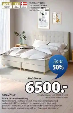 JYSK NEVLA GC5 kontinentalseng, DKK 6500 tilbud