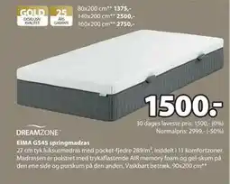 JYSK EIMA GS45 springmadras, DKK 1500 tilbud