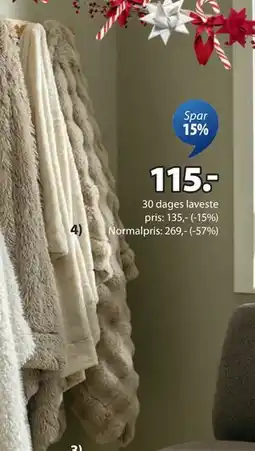 JYSK KALKLOK plaid, DKK 115 tilbud