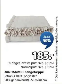 JYSK DUNHAMMER sengetæppe, DKK 185 tilbud