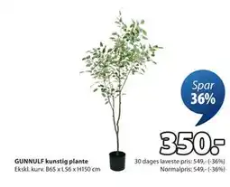 JYSK GUNNULF kunstig plante, DKK 350 tilbud