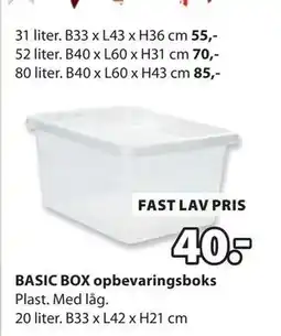 JYSK BASIC BOX opbevaringsboks tilbud
