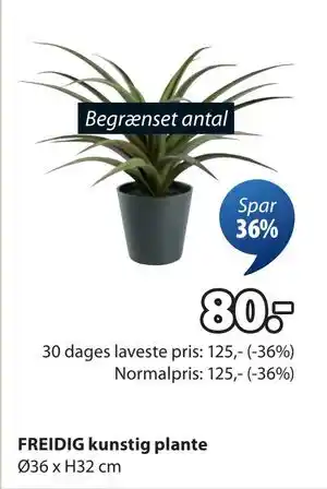 JYSK FREIDIG kunstig plante, DKK 80 tilbud