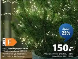 JYSK FEDTSTEN klyngelyskæde, DKK 150 tilbud