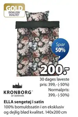 JYSK ELLA sengetøj i satin, DKK 200 tilbud