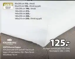 JYSK EDITH kuvertlagen, DKK 125 tilbud