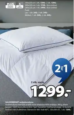 JYSK GALDEBERGET andedunsdyne tilbud