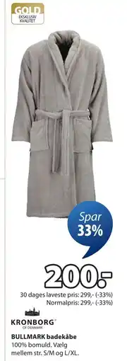JYSK BULLMARK badekåbe, DKK 200 tilbud
