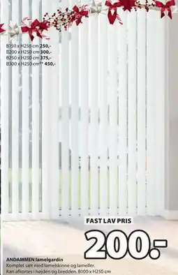 JYSK ANDAMMEN lamelgardin tilbud