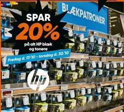 Bilka SPAR 20% på alt HP blæk og tonere tilbud
