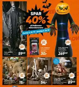 Bilka SPAR 40% på Halloween dekorationsvarer tilbud