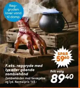 Bilka røggryde med lys eller gående zombiehånd, DKK 89.4 tilbud