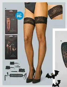 Bilka Sensual Luxury by VRS selvsiddende strømper, strømpebukser eller maske og handcuff scet., DKK 149 tilbud