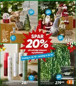 Bilka SPAR 20% på udvalgt julepynt og lyskæder tilbud