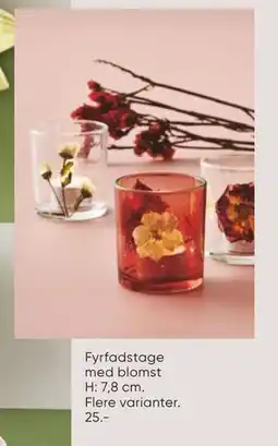 Bilka Fyrfadstage med blomst H: 7,8 cm, DKK 25 tilbud