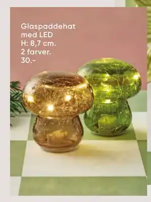 Bilka Glaspaddehat med LED H: 8,7 cm, DKK 30 tilbud