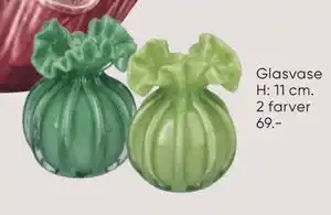 Bilka Glasvase H: 11 cm, DKK 69 tilbud