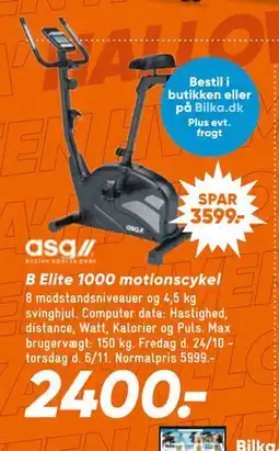 Bilka B Elite 1000 motionscykel, DKK 2400 tilbud