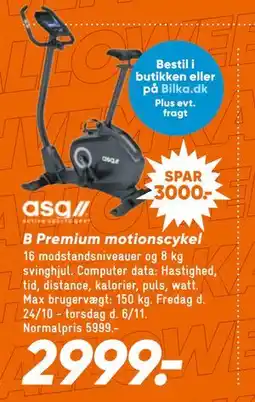 Bilka B Premium motionscykel, DKK 2999 tilbud
