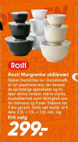 Bilka Rosti Margrethe skålesæt, DKK 299 tilbud