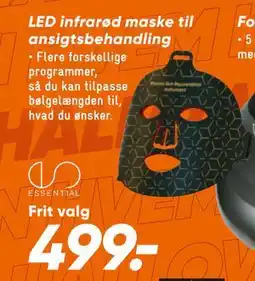 Bilka LED infrarød maske til ansigtsbehandling, DKK 499 tilbud