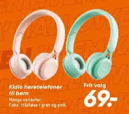 Bilka Kidio høretelefoner til børn, DKK 69 tilbud