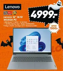 Bilka Lenovo 16” 16:10 WUXGA PC, DKK 4999 tilbud
