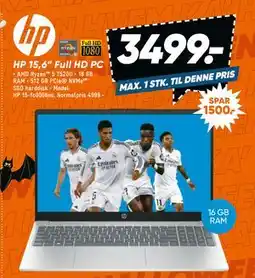 Bilka HP 15,6” Full HD PC, DKK 3499 tilbud