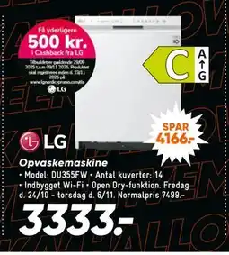 Bilka Opvaskemaskine, DKK 3333 tilbud