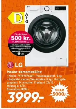 Bilka Vaske-tørremaskine, DKK 3999 tilbud