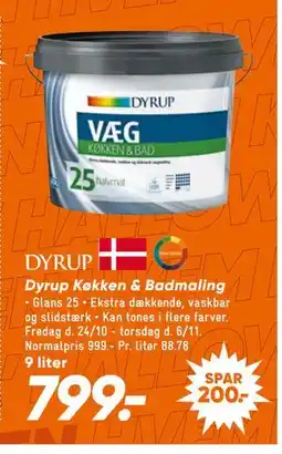 Bilka Dyrup Køkken & Badmaling, DKK 799 tilbud
