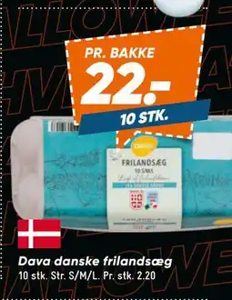 Bilka Dava danske frilandsæg, DKK 22 tilbud