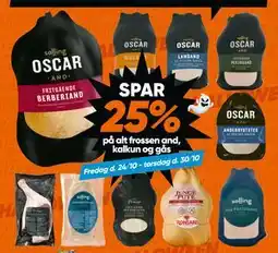 Bilka SPAR 25% på alt frossen and, kalkun og gås tilbud