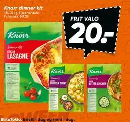 Bilka Knorr dinner kit, DKK 20 tilbud