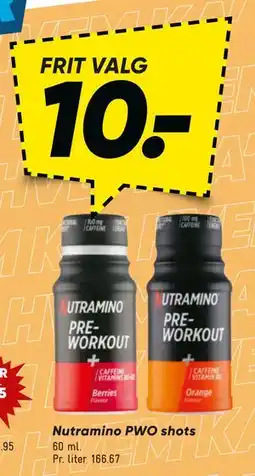 Bilka Nutramino PWO shots, DKK 10 tilbud