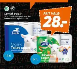 Bilka Lambi papir, DKK 28 tilbud
